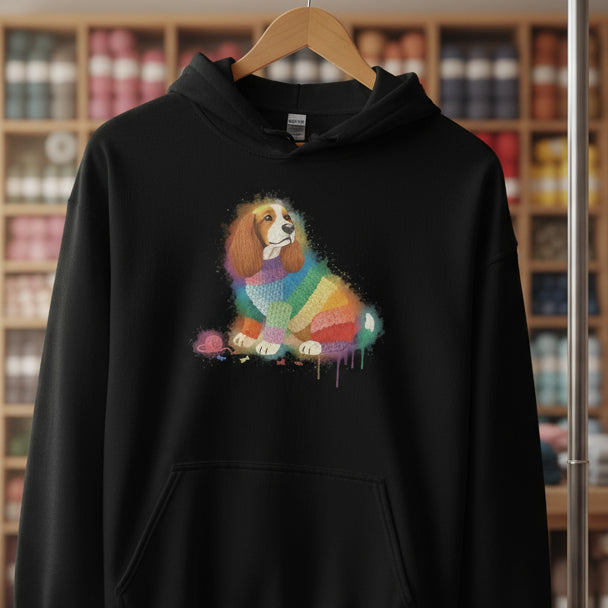 Dog Dye Splash Hoodie Black / S