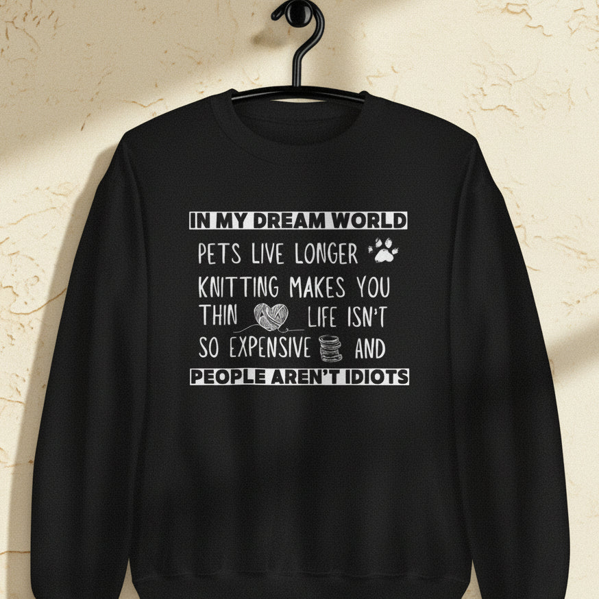 Dream World (knitting) Sweatshirt Black / S