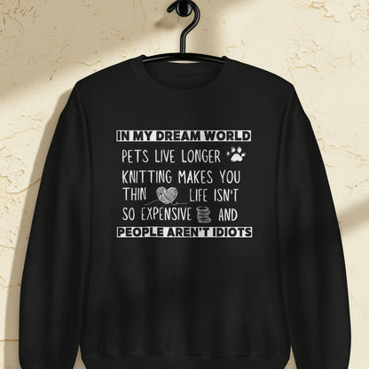 Dream World (knitting) Sweatshirt Black / S