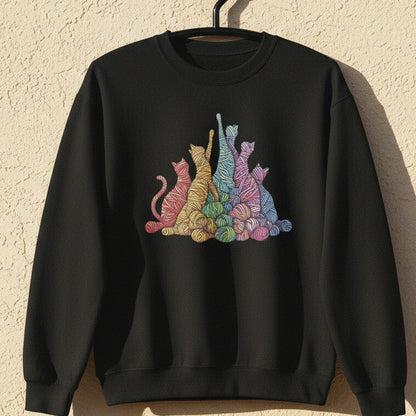 Fiber Felines Sweatshirt Black / S