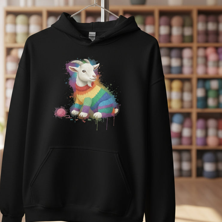 Goat Dye Splash Hoodie Black / S