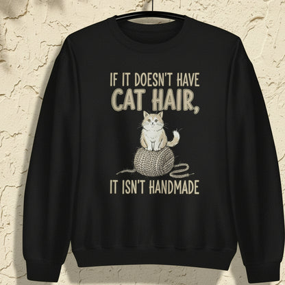 Handmade = Cat Hair Sweatshirt Black / S