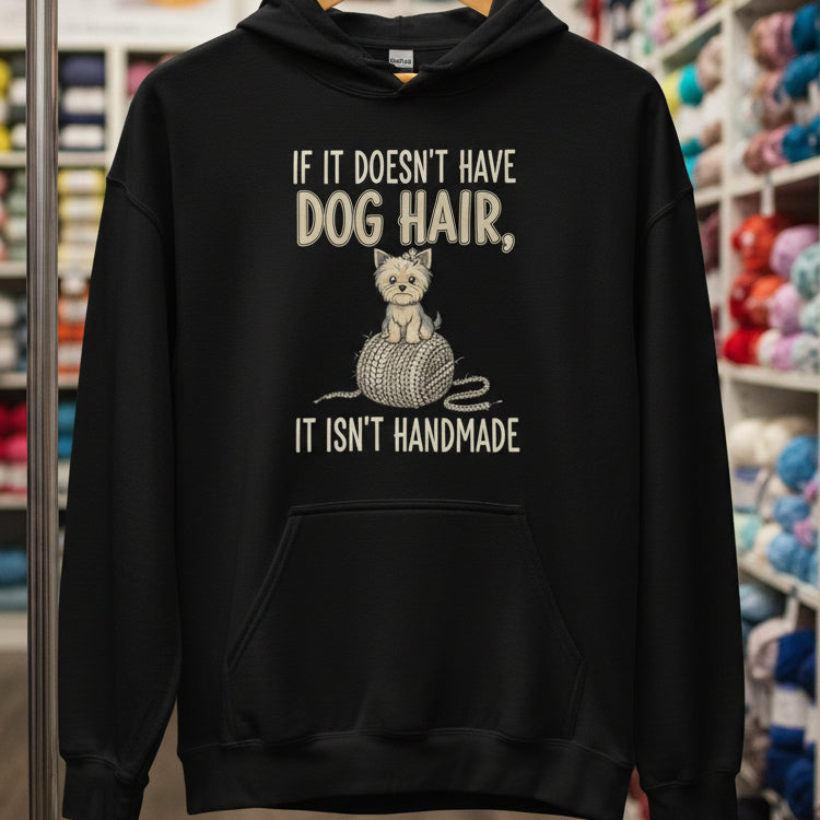 Handmade = dog hair Hoodie Black / S