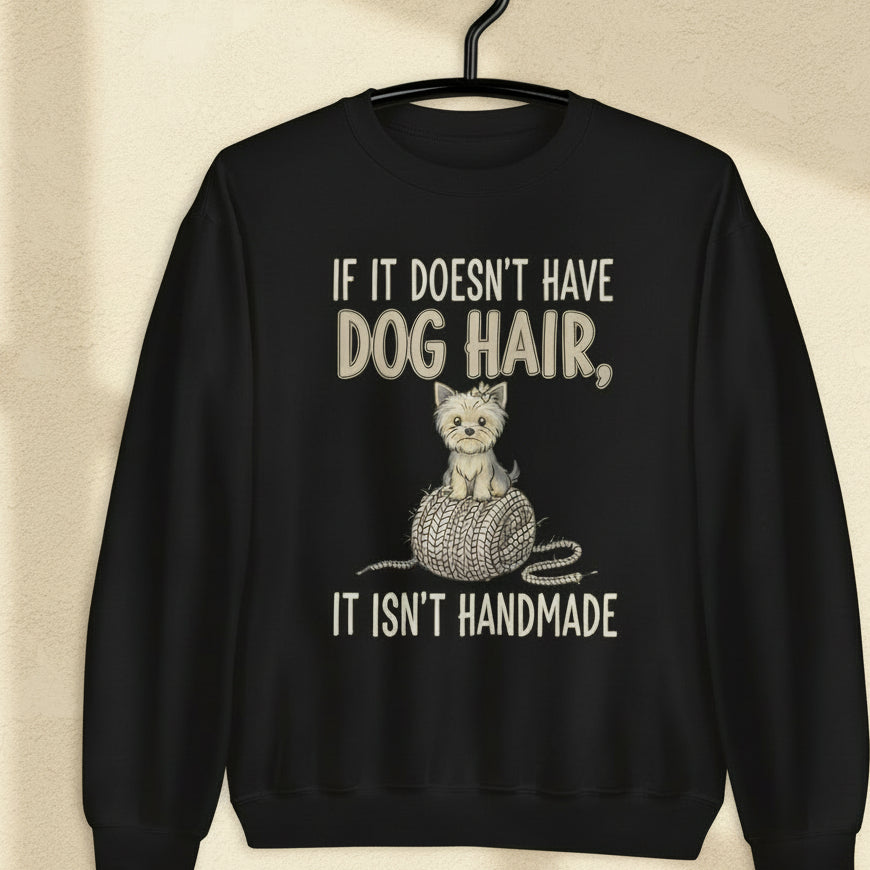 Handmade = Dog Hair Sweatshirt Black / S