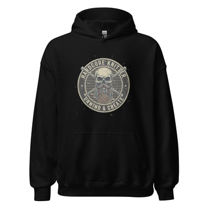 Hardcore Knitter Hoodie Black / S