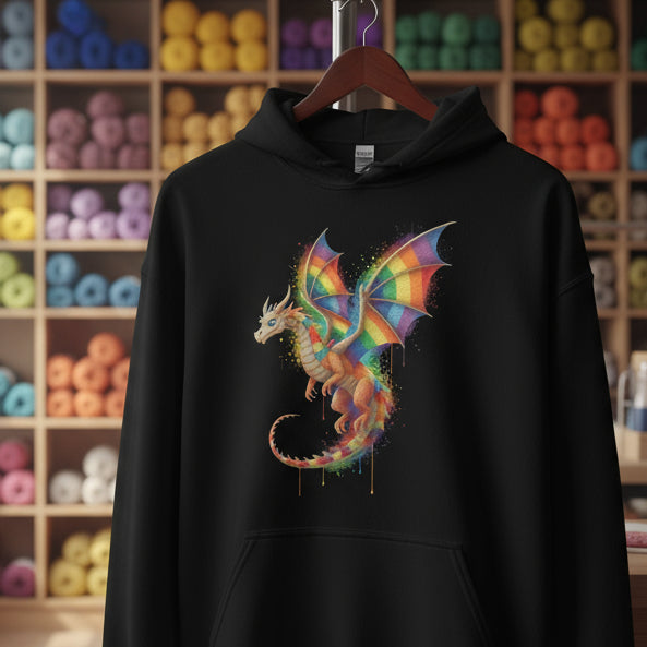 Hover Dragon Dye Splash Hoodie Black / S