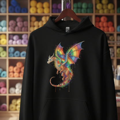 Hover Dragon Dye Splash Hoodie Black / S