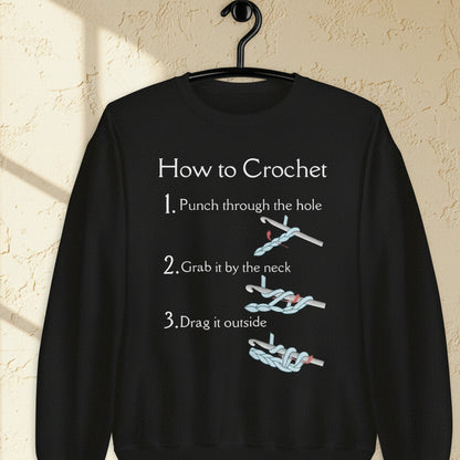 How to Crochet Sweatshirt Black / S