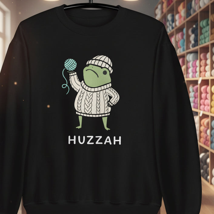 Huzzah Sweatshirt Black / S