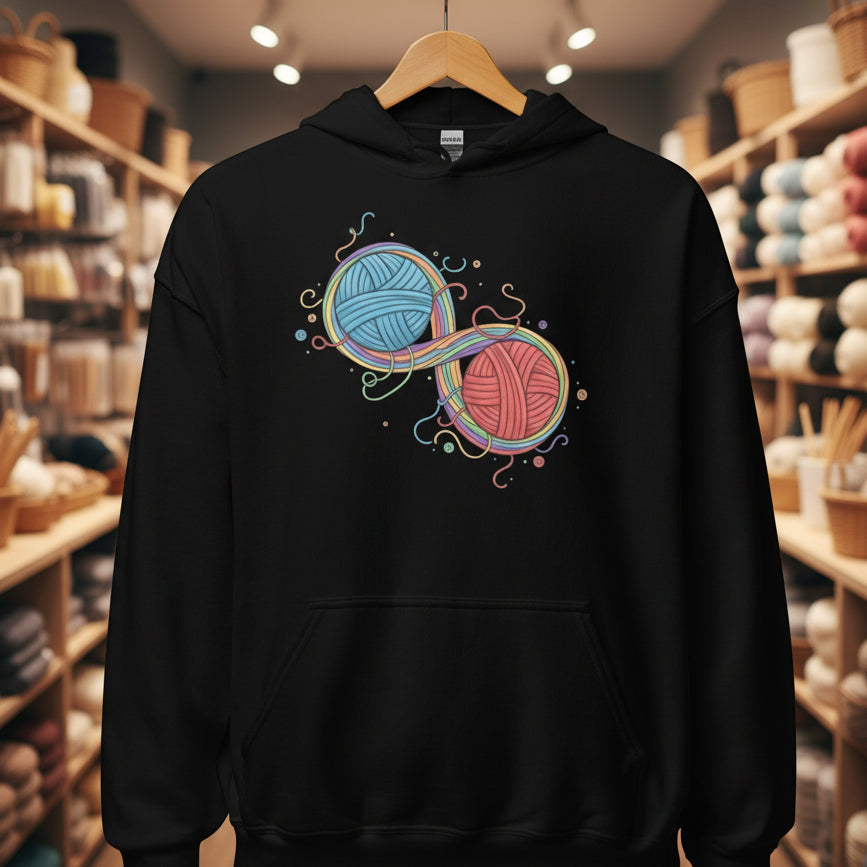 Infinity Yarn Hoodie Black / S