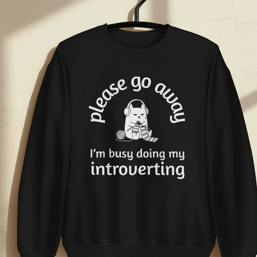 Introverting Sweatshirt Black / S