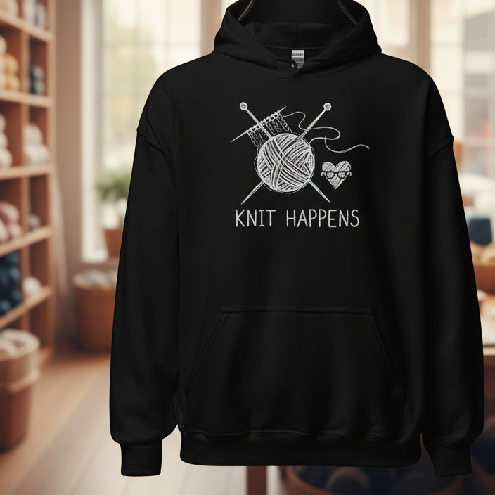 Knit Happens Sketch Hoodie Black / S