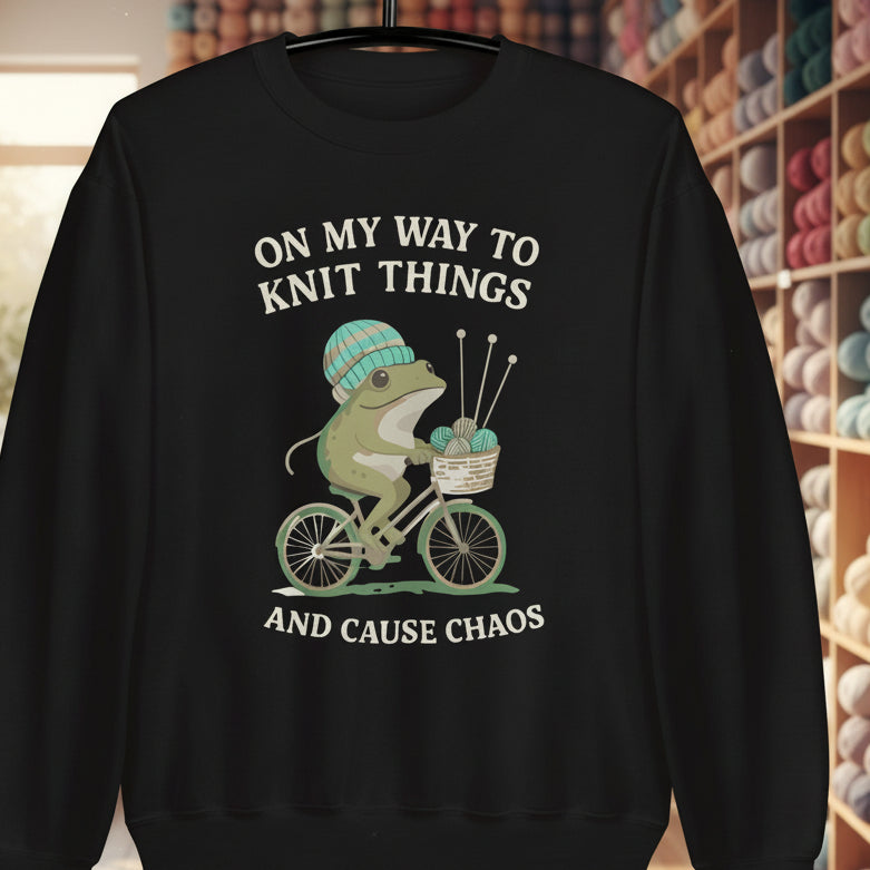 Knitting & Chaos Sweatshirt Black / S