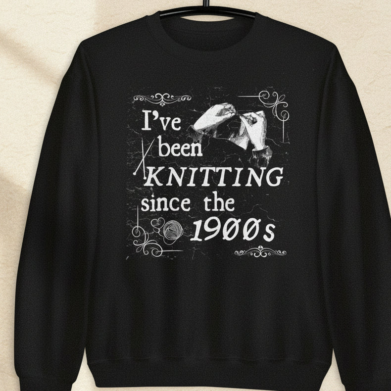 Knitting Since the 1900s Sweatshirt Black / S