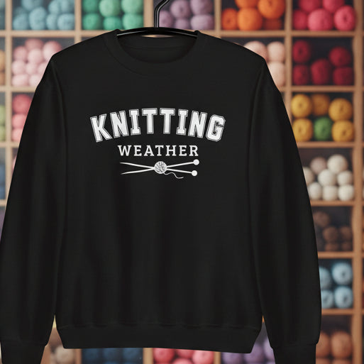Knitting Weather Sweatshirt Black / S