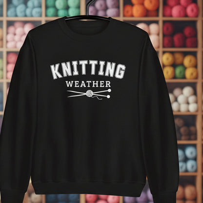 Knitting Weather Sweatshirt Black / S