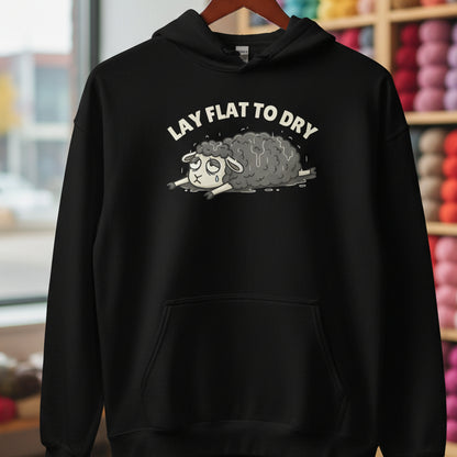 Lay Flat to Dry Sheep Hoodie Black / S