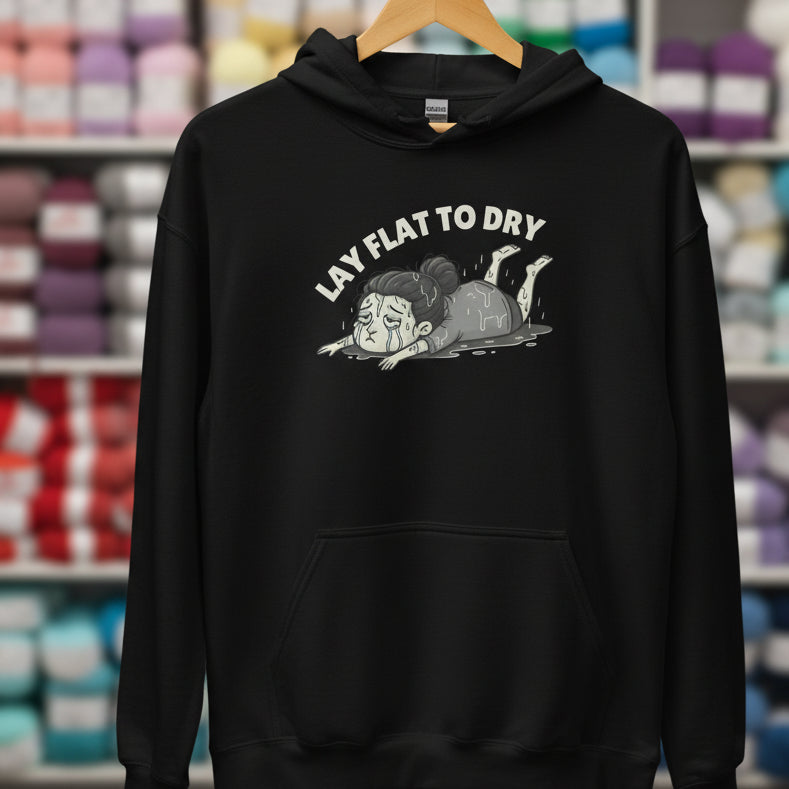 Lay Flat to Dry Woman Hoodie Black / S