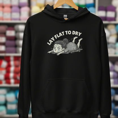 Lay Flat to Dry Woman Hoodie Black / S