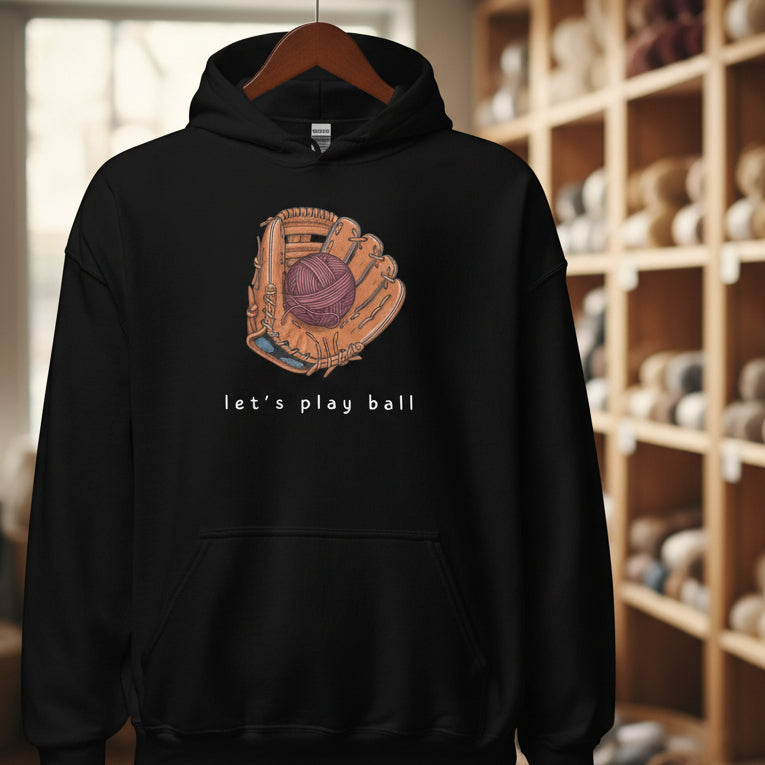Lets Play Ball Hoodie Black / S