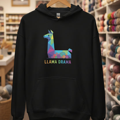 Llama Drama Hoodie Black / S