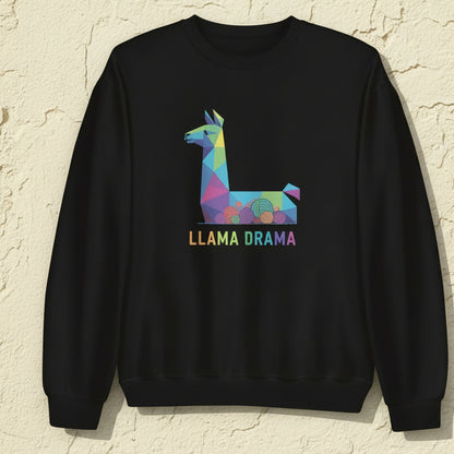 Llama Drama Sweatshirt Black / S