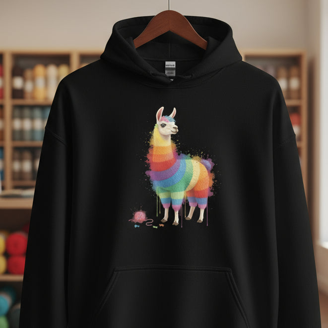 Llama Dye Splash Hoodie Black / S