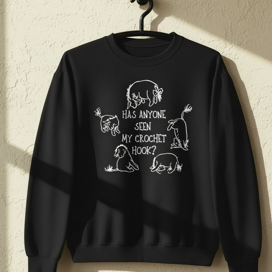 Lost Crochet Hook Sweatshirt Black / S