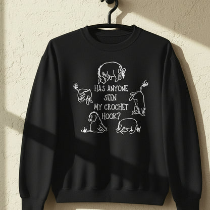 Lost Crochet Hook Sweatshirt Black / S