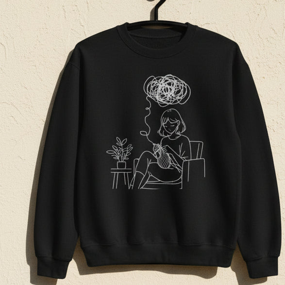 Mental Health Crafting Sweatshirt Black / S