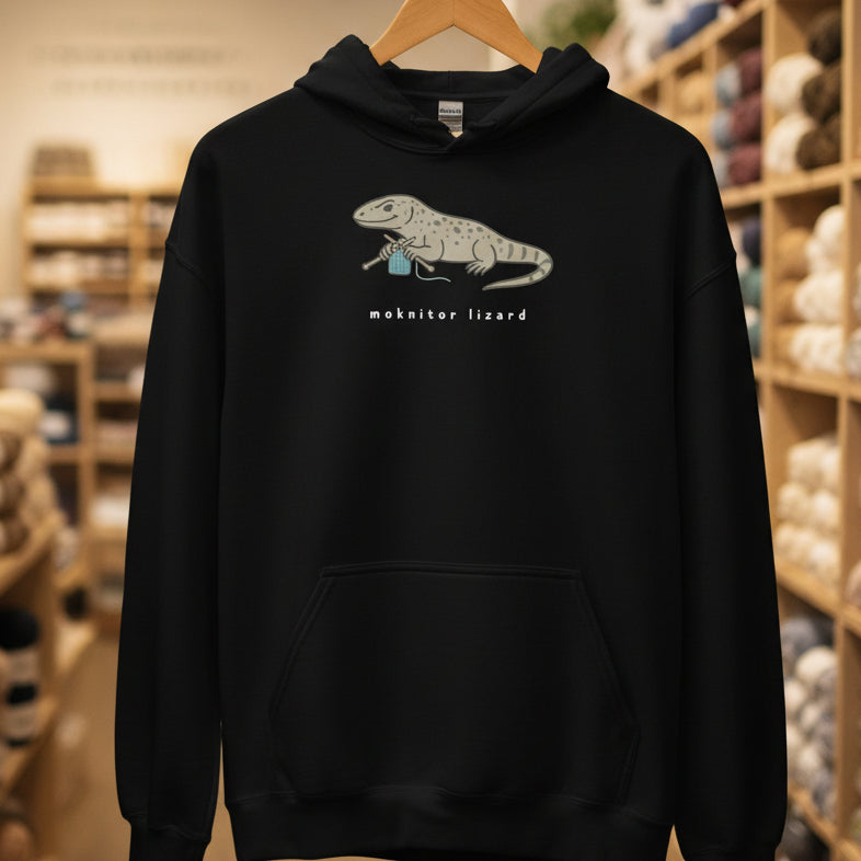Moknitor Lizard Hoodie Black / S