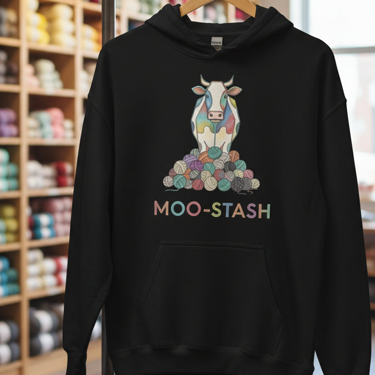 Moo Stash Hoodie Black / S
