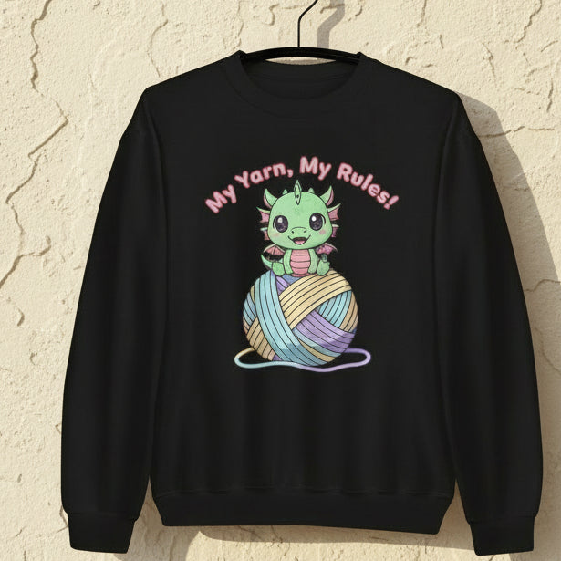 My Yarn My Rules Sweatshirt Black / S