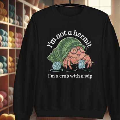 Not A Hermit Sweatshirt Black / S
