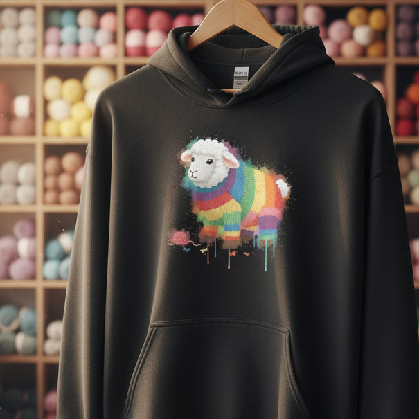 Sheep Dye Splash Hoodie Black / S