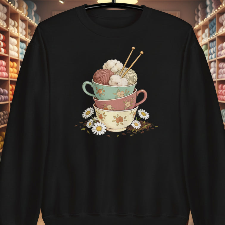 Sip 'n' Stitch Sweatshirt Black / S