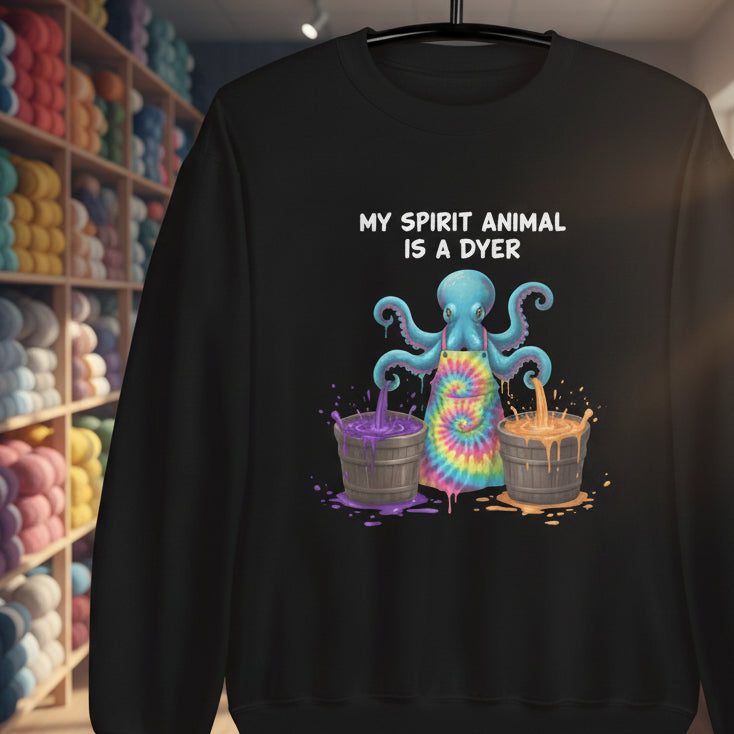 Spirit Animal Is A Dyer Sweatshirt Black / S
