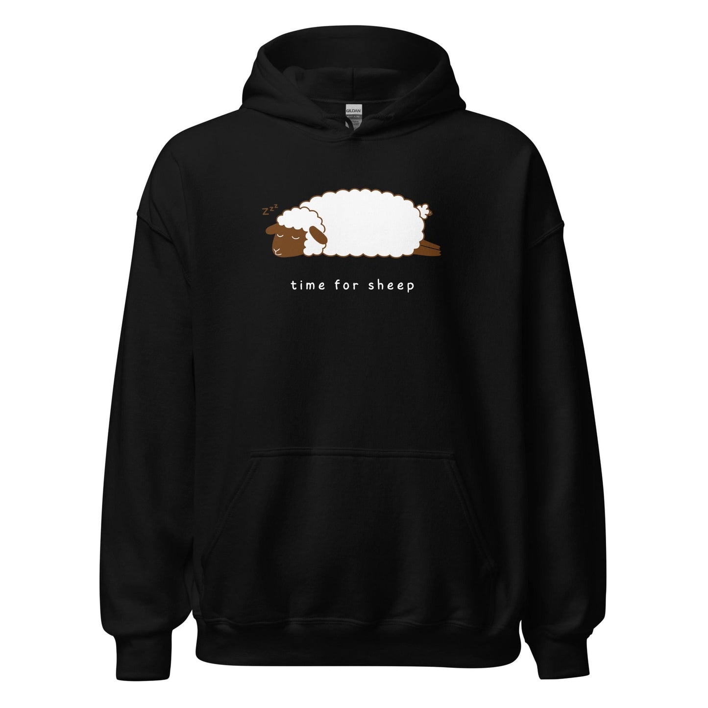 Time for Sheep Hoodie Black / S