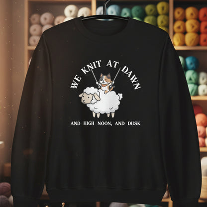 We Knit At Dawn Sweatshirt Black / S