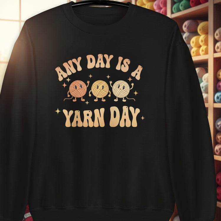 Yarn Day Sweatshirt Black / S