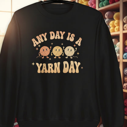 Yarn Day Sweatshirt Black / S