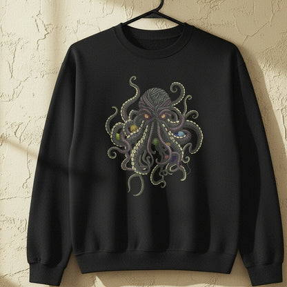 Yarn Sea Monster Sweatshirt Black / S