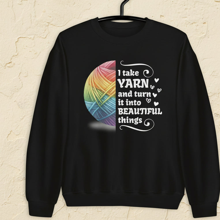 Yarn to Beauty Sweatshirt Black / S