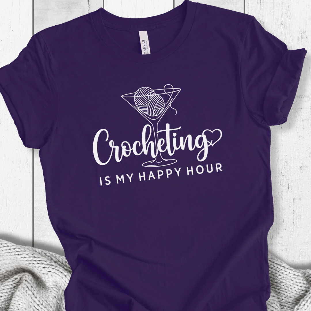 Crocheting Happy Hour T-Shirt