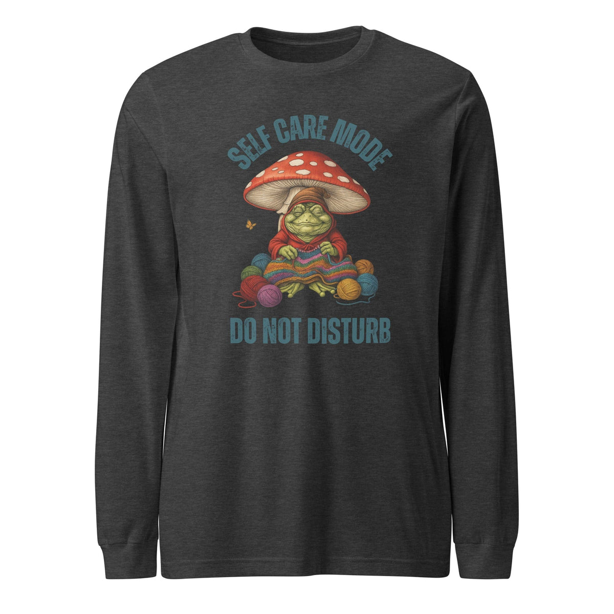 Self Care Mode Long Sleeve Tee Dark Grey Heather / XS