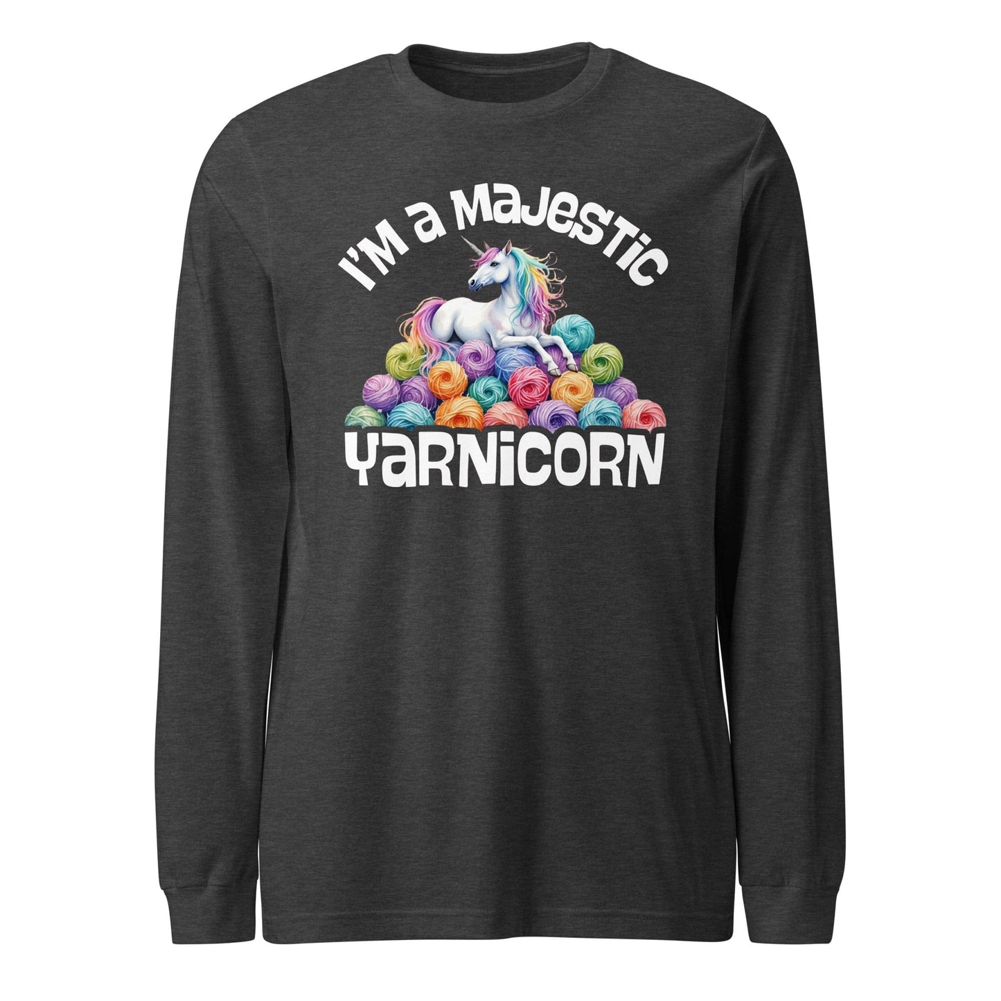 Yarnicorn Long Sleeve Tee Dark Grey Heather / XS