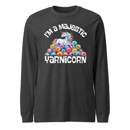 Yarnicorn Long Sleeve Tee Dark Grey Heather / XS