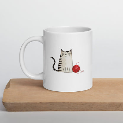 Drawn Cat Mug