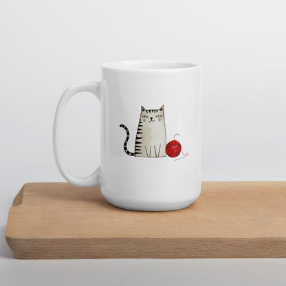 Drawn Cat Mug