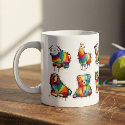 Animal Dye Splash Grid Mug 11 oz